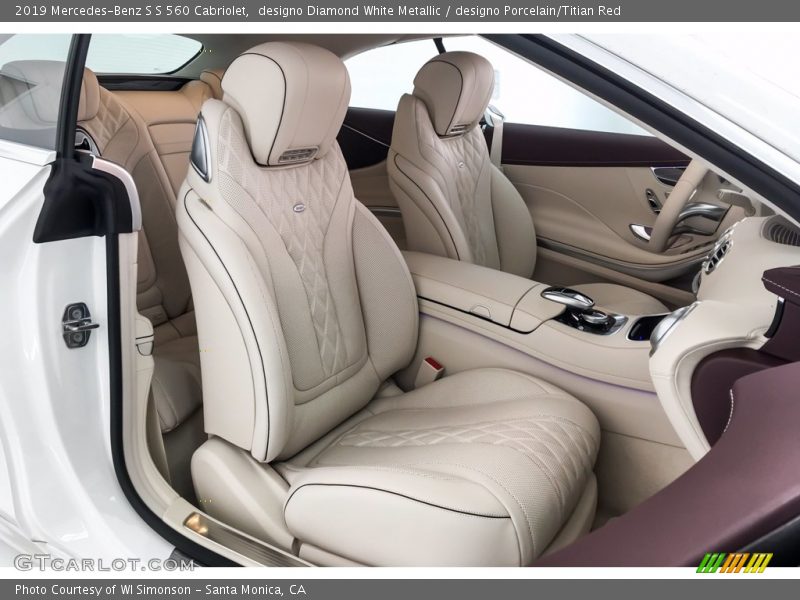designo Diamond White Metallic / designo Porcelain/Titian Red 2019 Mercedes-Benz S S 560 Cabriolet