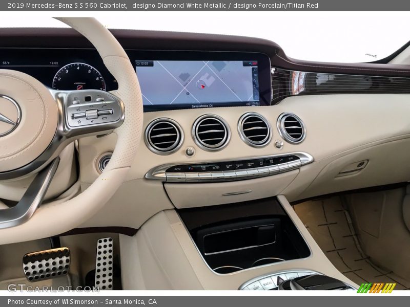 designo Diamond White Metallic / designo Porcelain/Titian Red 2019 Mercedes-Benz S S 560 Cabriolet