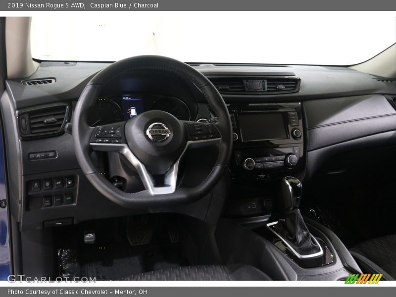 Caspian Blue / Charcoal 2019 Nissan Rogue S AWD