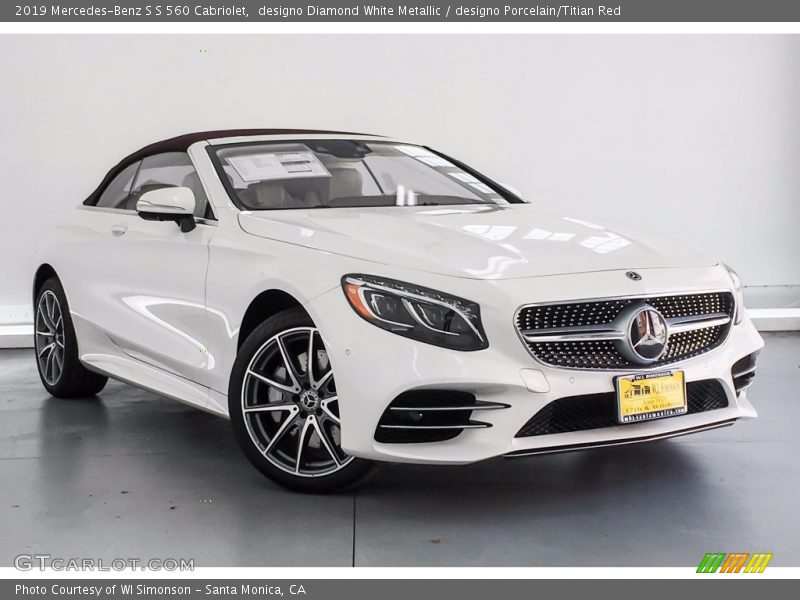 designo Diamond White Metallic / designo Porcelain/Titian Red 2019 Mercedes-Benz S S 560 Cabriolet