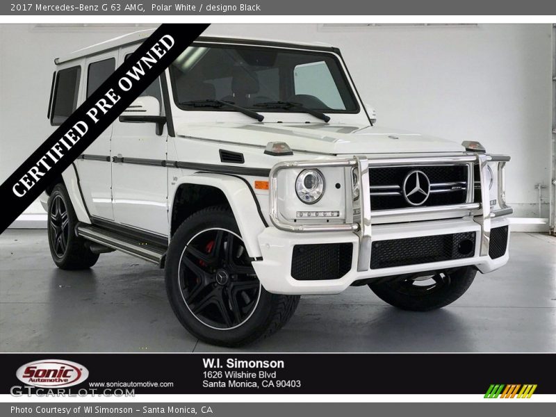 Polar White / designo Black 2017 Mercedes-Benz G 63 AMG