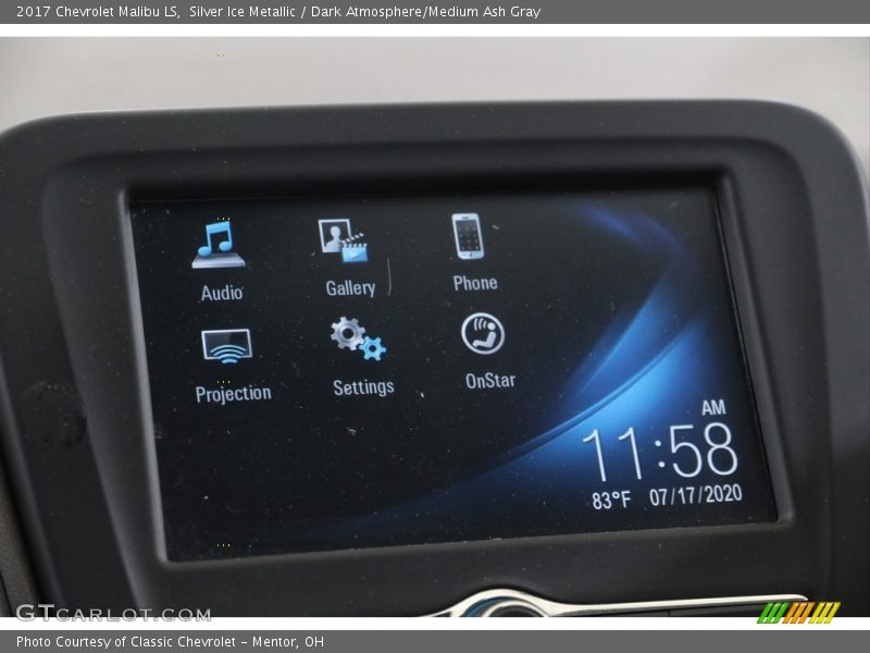 Silver Ice Metallic / Dark Atmosphere/Medium Ash Gray 2017 Chevrolet Malibu LS