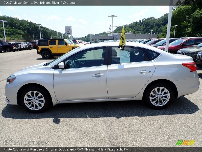 Brilliant Silver / Charcoal 2017 Nissan Sentra SV