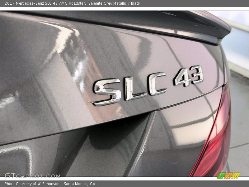 Selenite Grey Metallic / Black 2017 Mercedes-Benz SLC 43 AMG Roadster