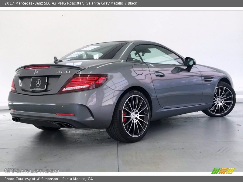 Selenite Grey Metallic / Black 2017 Mercedes-Benz SLC 43 AMG Roadster