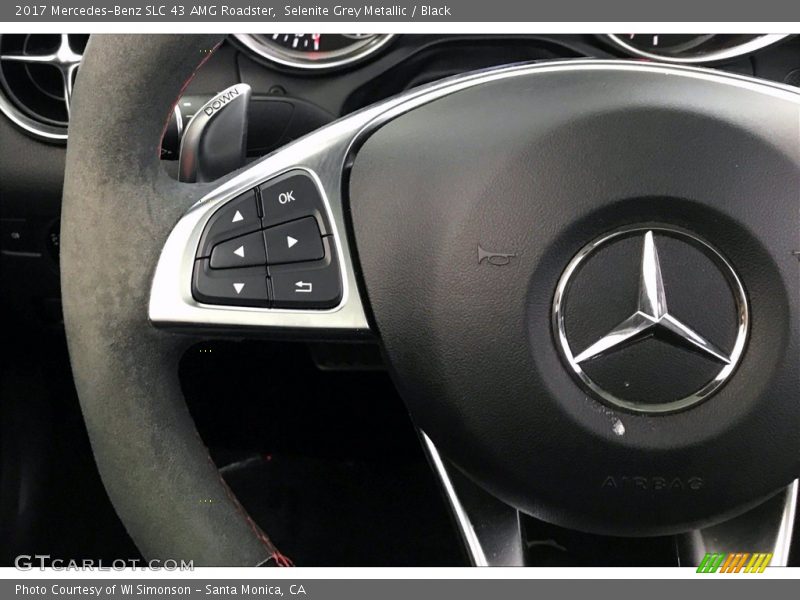Selenite Grey Metallic / Black 2017 Mercedes-Benz SLC 43 AMG Roadster