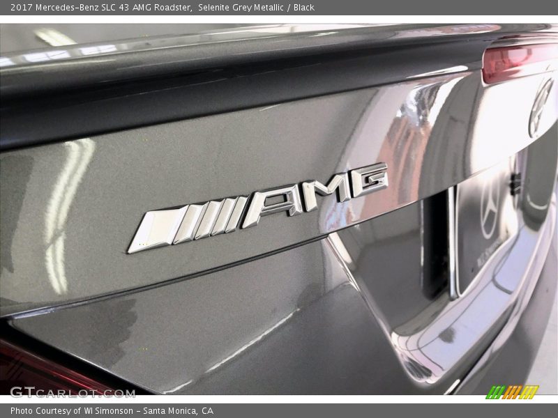 Selenite Grey Metallic / Black 2017 Mercedes-Benz SLC 43 AMG Roadster