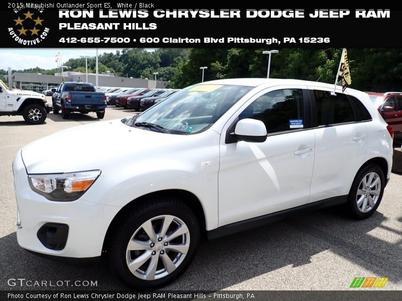 White / Black 2015 Mitsubishi Outlander Sport ES
