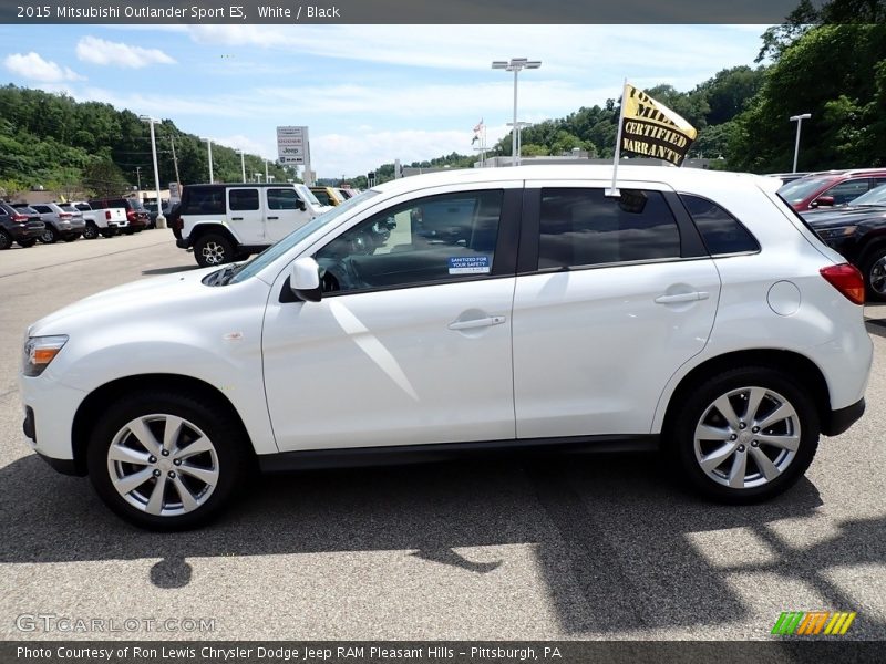 White / Black 2015 Mitsubishi Outlander Sport ES