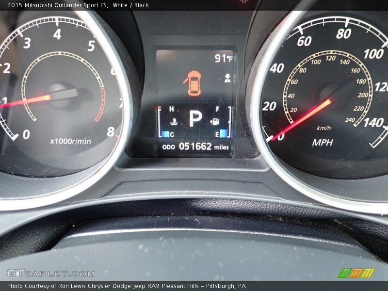 White / Black 2015 Mitsubishi Outlander Sport ES