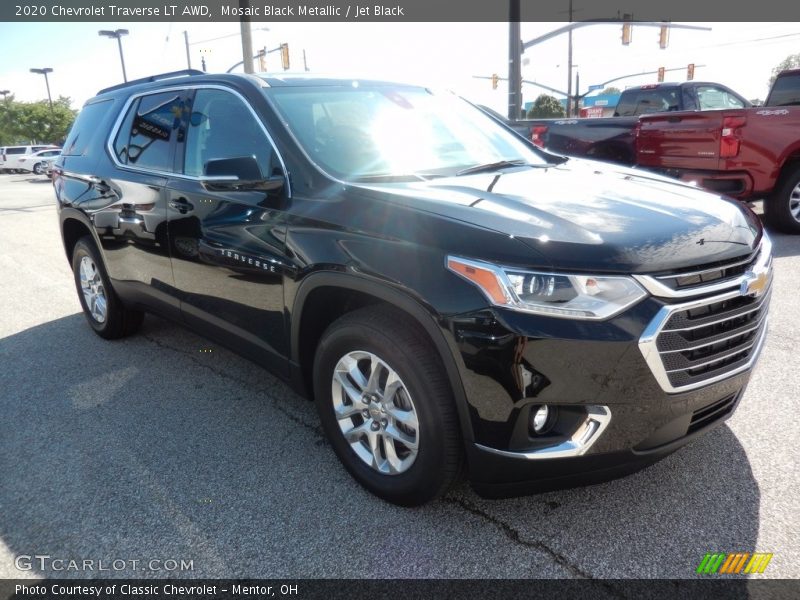 Mosaic Black Metallic / Jet Black 2020 Chevrolet Traverse LT AWD