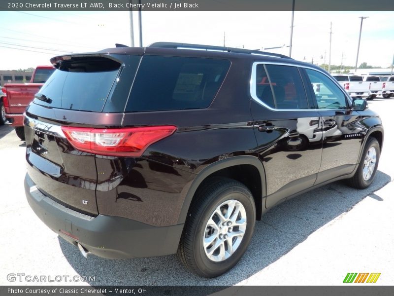 Black Cherry Metallic / Jet Black 2020 Chevrolet Traverse LT AWD