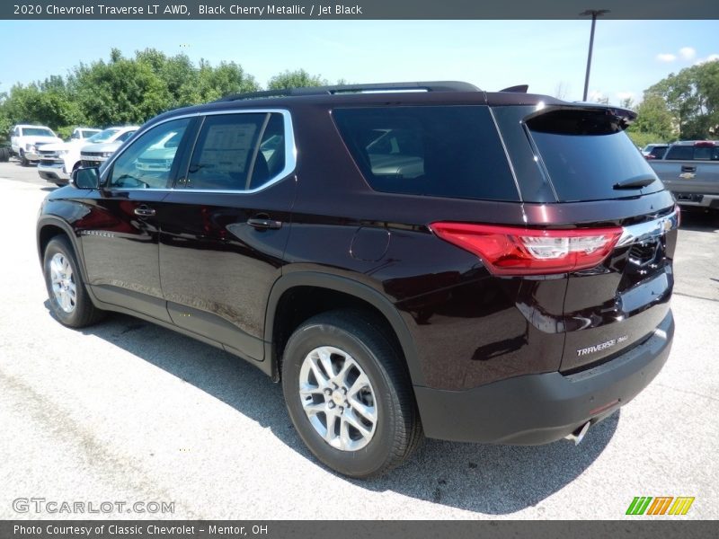 Black Cherry Metallic / Jet Black 2020 Chevrolet Traverse LT AWD