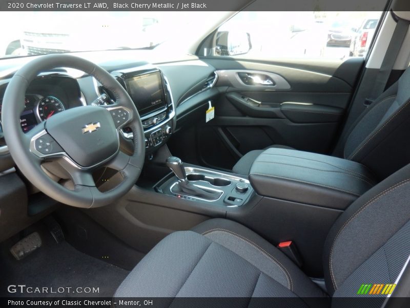 Black Cherry Metallic / Jet Black 2020 Chevrolet Traverse LT AWD