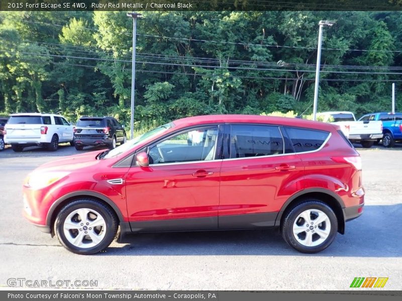 Ruby Red Metallic / Charcoal Black 2015 Ford Escape SE 4WD