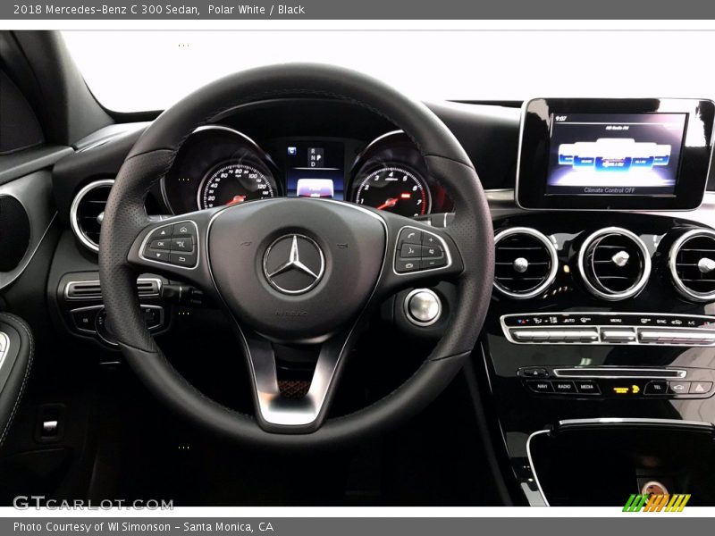 Polar White / Black 2018 Mercedes-Benz C 300 Sedan