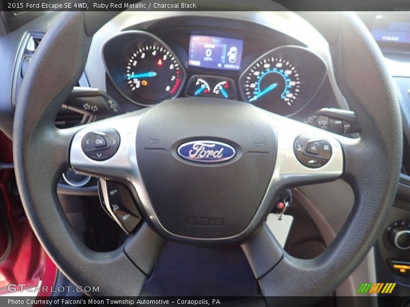 Ruby Red Metallic / Charcoal Black 2015 Ford Escape SE 4WD