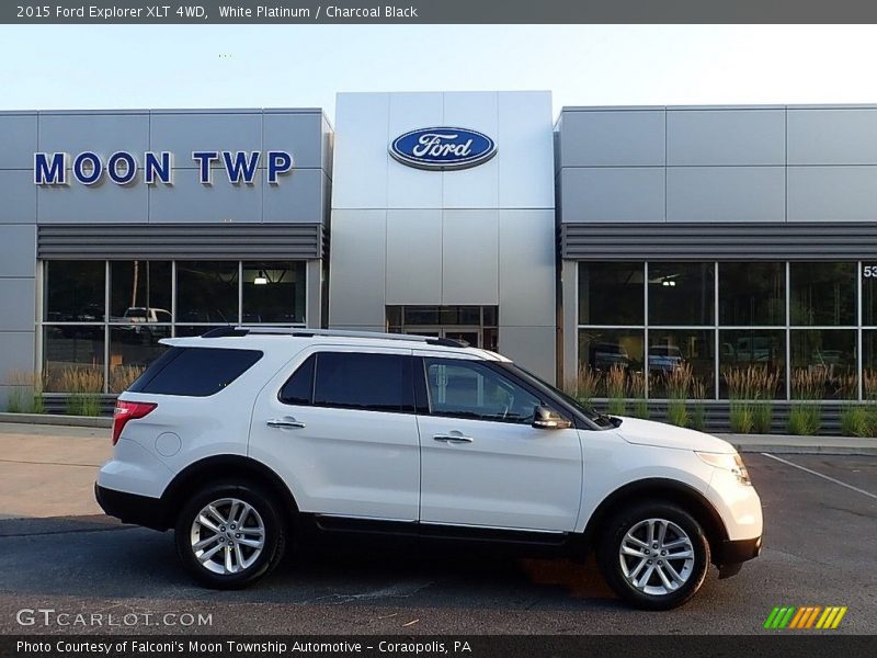 White Platinum / Charcoal Black 2015 Ford Explorer XLT 4WD