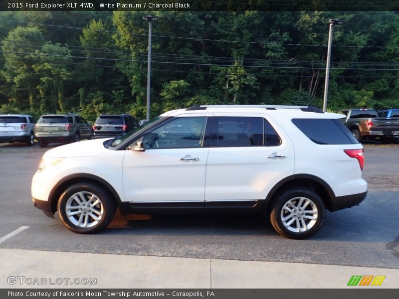 White Platinum / Charcoal Black 2015 Ford Explorer XLT 4WD