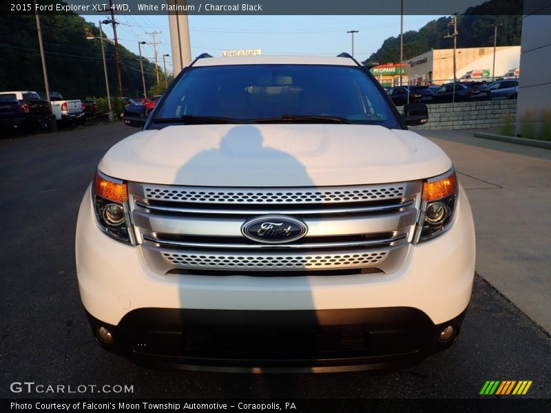 White Platinum / Charcoal Black 2015 Ford Explorer XLT 4WD