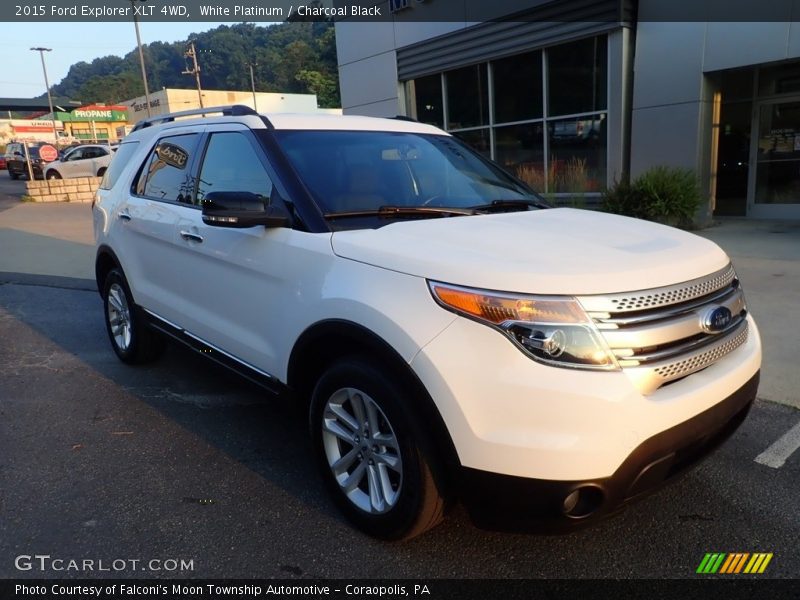 White Platinum / Charcoal Black 2015 Ford Explorer XLT 4WD