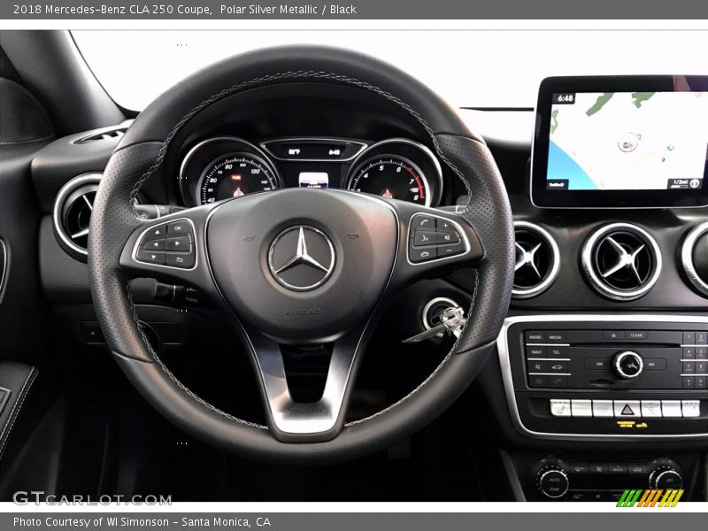 Polar Silver Metallic / Black 2018 Mercedes-Benz CLA 250 Coupe