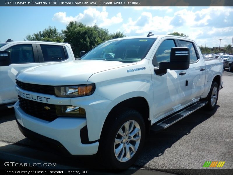 Summit White / Jet Black 2020 Chevrolet Silverado 1500 Custom Crew Cab 4x4