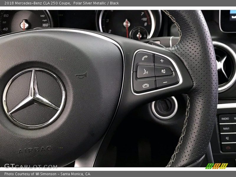 Polar Silver Metallic / Black 2018 Mercedes-Benz CLA 250 Coupe