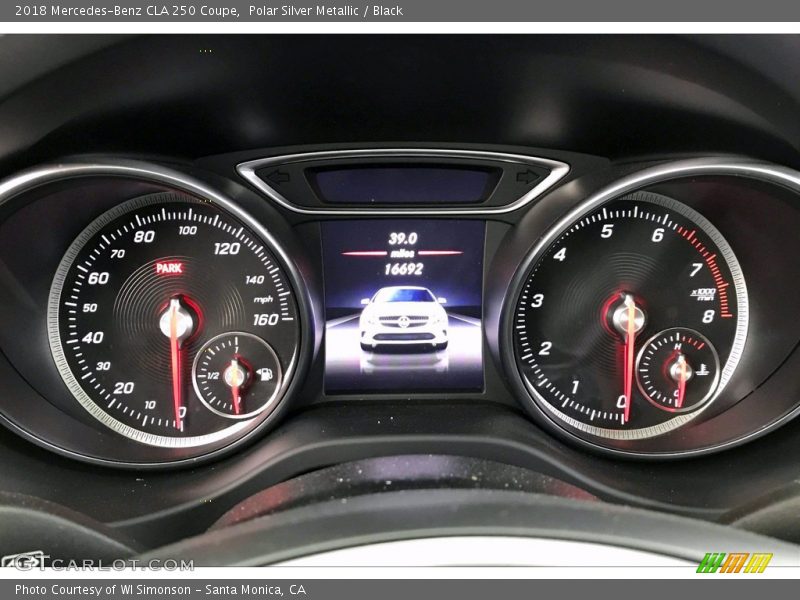 Polar Silver Metallic / Black 2018 Mercedes-Benz CLA 250 Coupe