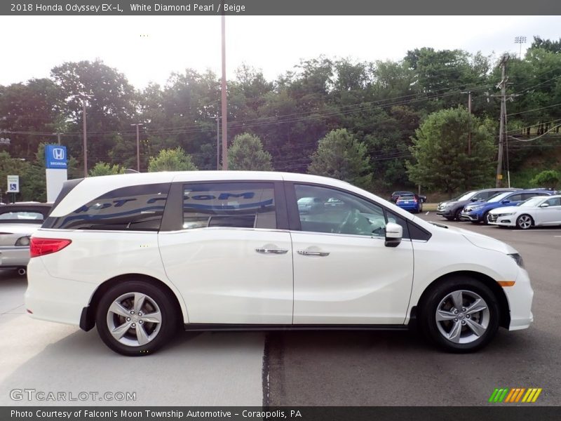 White Diamond Pearl / Beige 2018 Honda Odyssey EX-L