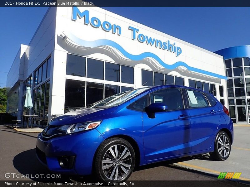 Aegean Blue Metallic / Black 2017 Honda Fit EX