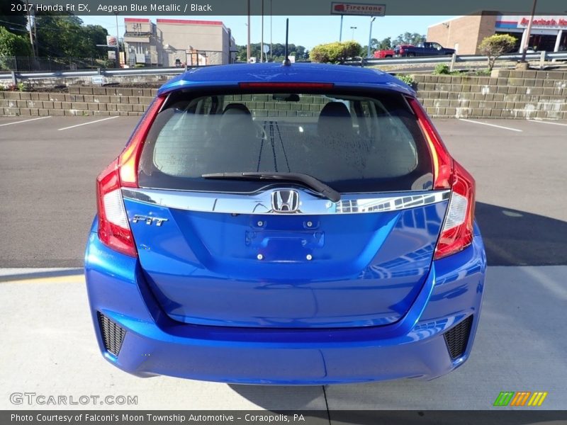 Aegean Blue Metallic / Black 2017 Honda Fit EX