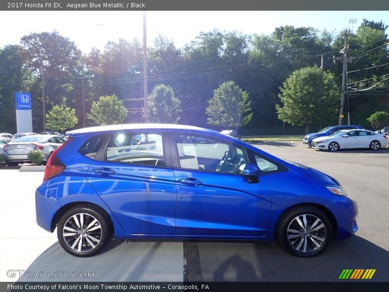 Aegean Blue Metallic / Black 2017 Honda Fit EX