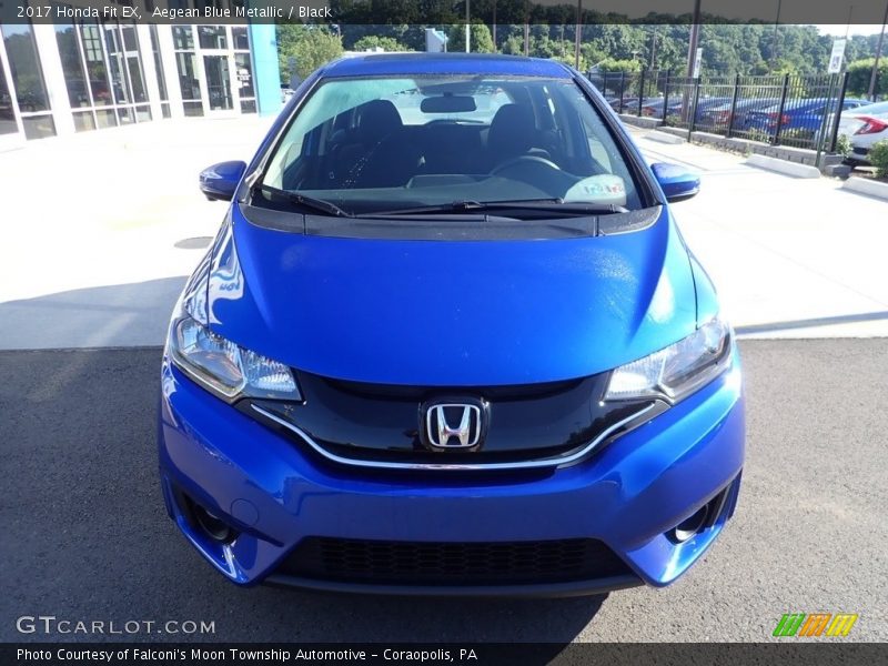 Aegean Blue Metallic / Black 2017 Honda Fit EX