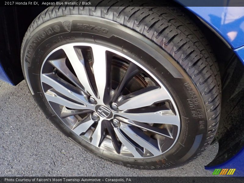 Aegean Blue Metallic / Black 2017 Honda Fit EX