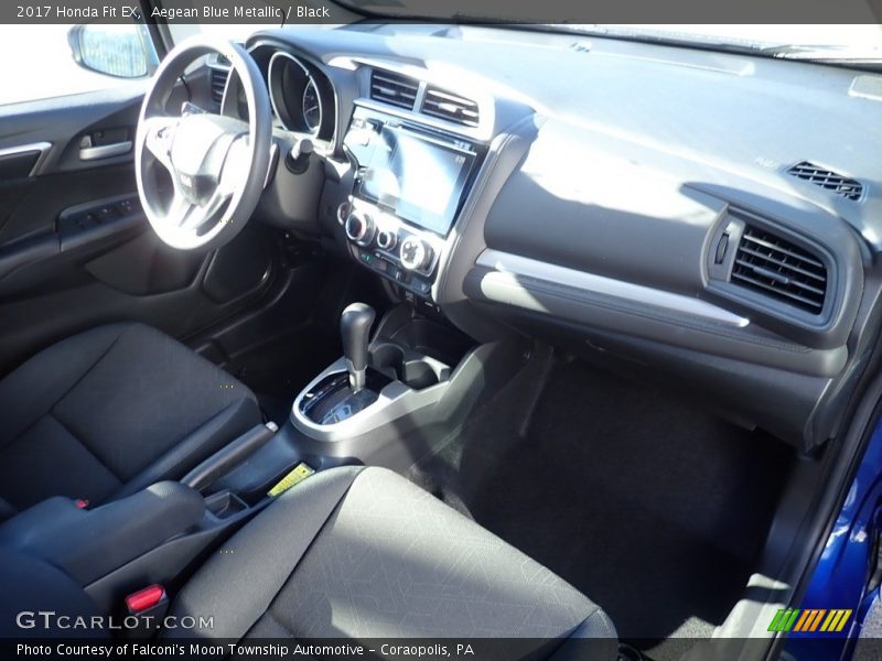Aegean Blue Metallic / Black 2017 Honda Fit EX