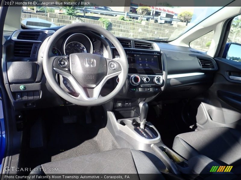 Aegean Blue Metallic / Black 2017 Honda Fit EX