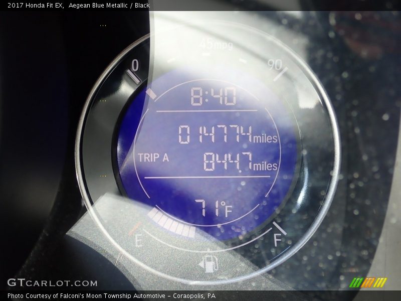 Aegean Blue Metallic / Black 2017 Honda Fit EX