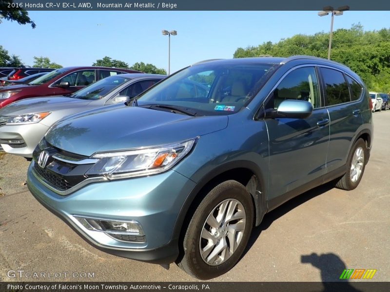 Mountain Air Metallic / Beige 2016 Honda CR-V EX-L AWD