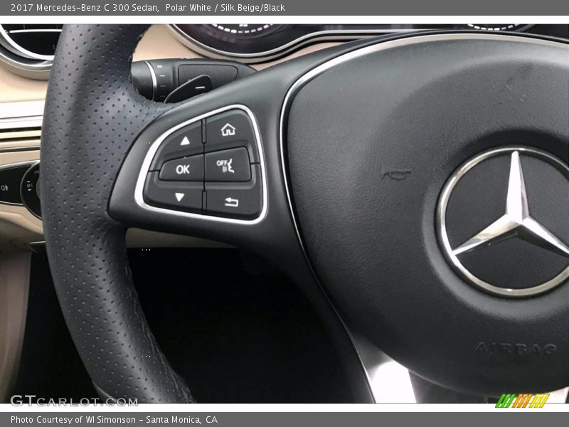 Polar White / Silk Beige/Black 2017 Mercedes-Benz C 300 Sedan