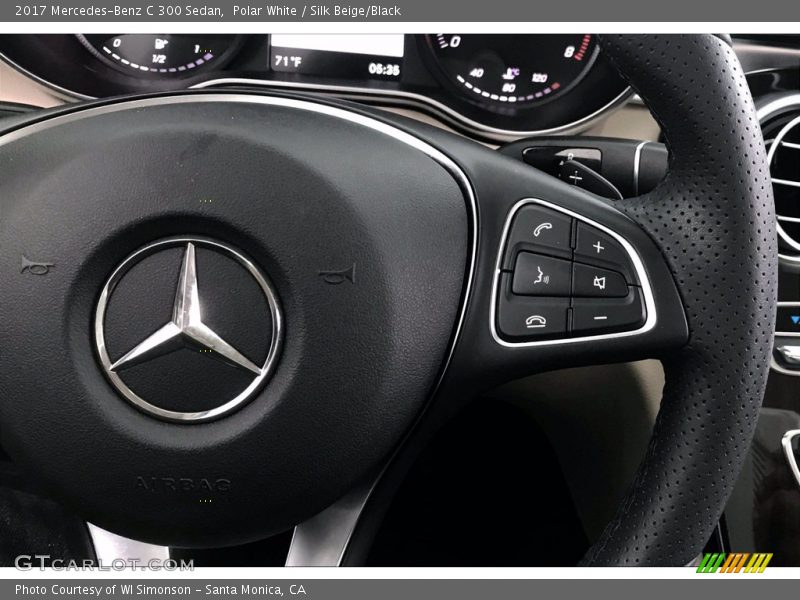 Polar White / Silk Beige/Black 2017 Mercedes-Benz C 300 Sedan