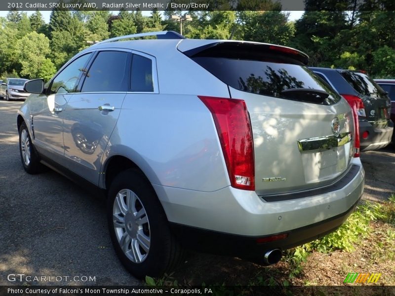 Radiant Silver Metallic / Ebony/Ebony 2012 Cadillac SRX Luxury AWD