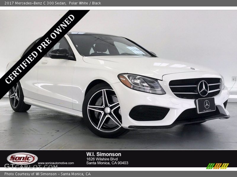 Polar White / Black 2017 Mercedes-Benz C 300 Sedan