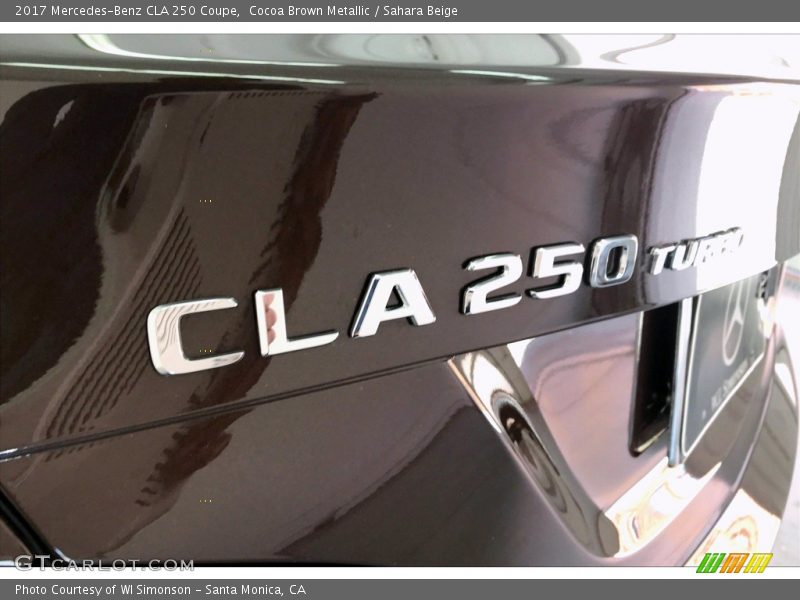 Cocoa Brown Metallic / Sahara Beige 2017 Mercedes-Benz CLA 250 Coupe