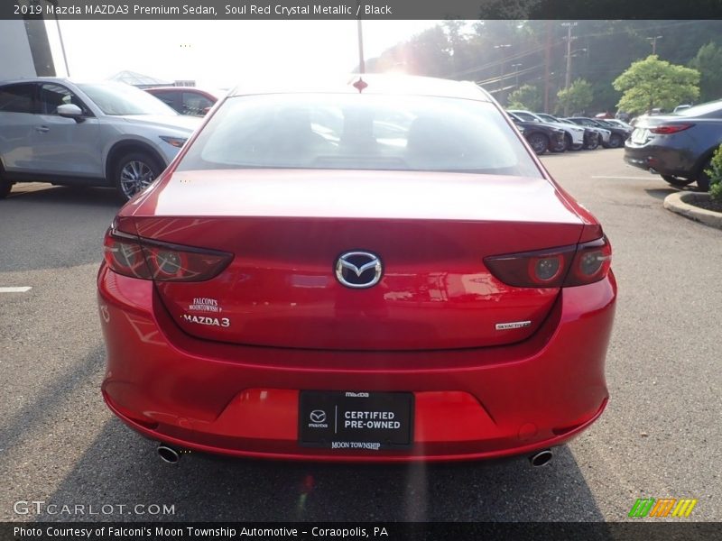 Soul Red Crystal Metallic / Black 2019 Mazda MAZDA3 Premium Sedan