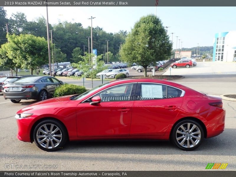 Soul Red Crystal Metallic / Black 2019 Mazda MAZDA3 Premium Sedan