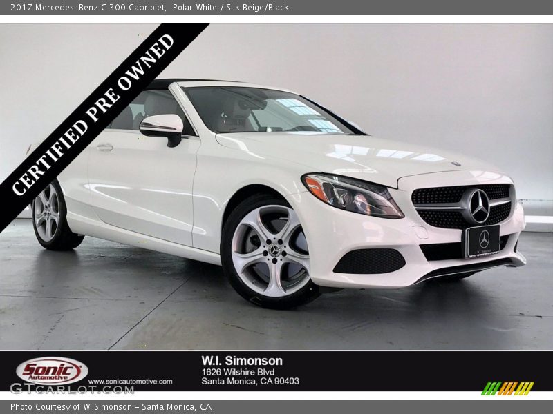 Polar White / Silk Beige/Black 2017 Mercedes-Benz C 300 Cabriolet