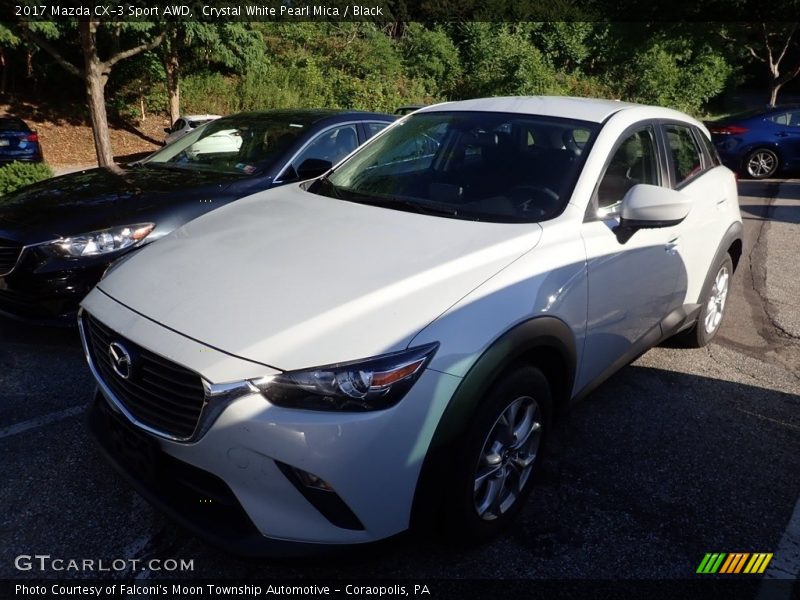 Crystal White Pearl Mica / Black 2017 Mazda CX-3 Sport AWD