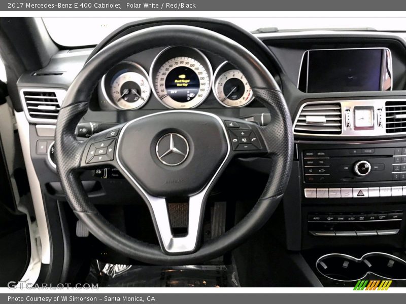 Polar White / Red/Black 2017 Mercedes-Benz E 400 Cabriolet