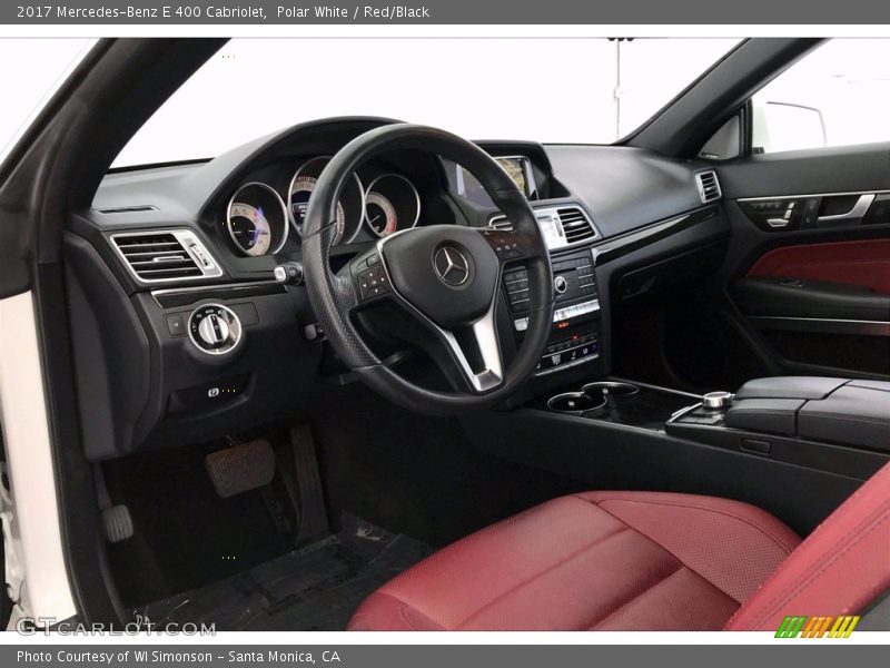 Polar White / Red/Black 2017 Mercedes-Benz E 400 Cabriolet
